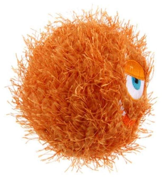 Игрушка-пищалка для собак GiGwi Мяч, оранжевый, длина 7 см