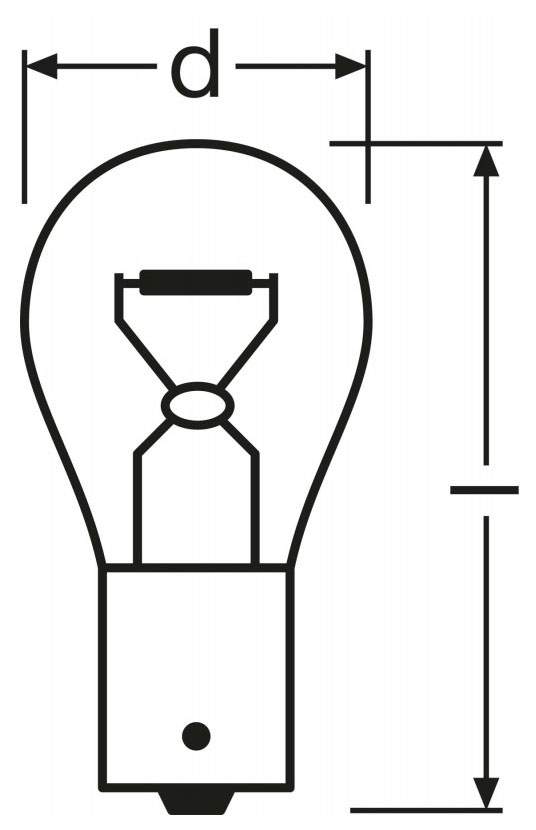 Лампа накаливания автомобильная OSRAM 12V P21W BA15s (7506ULT)