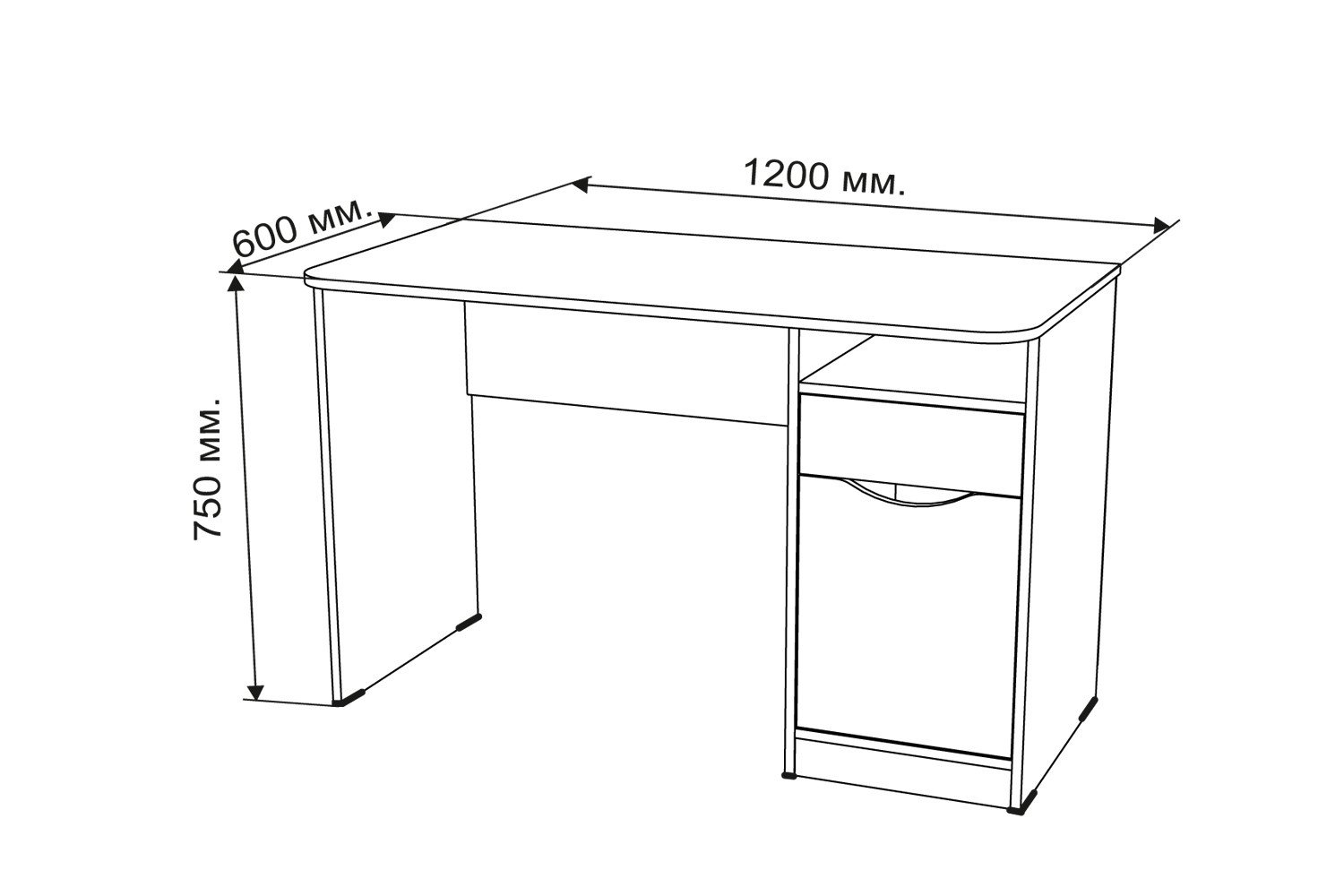 размеры столешниц письменного стола