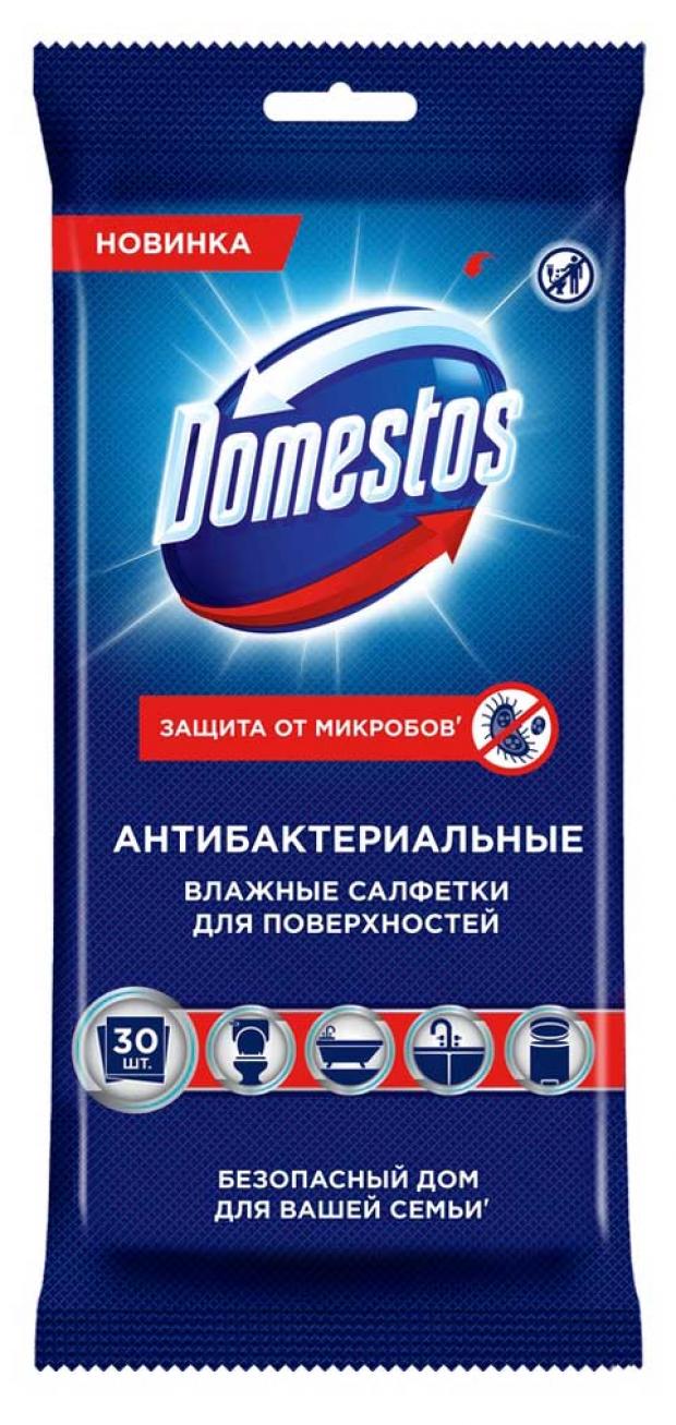 Влажные салфетки Domestos для очищения поверхностей антибактериальные,  30шт.,2 уп купить в интернет-магазине, цены на Мегамаркет