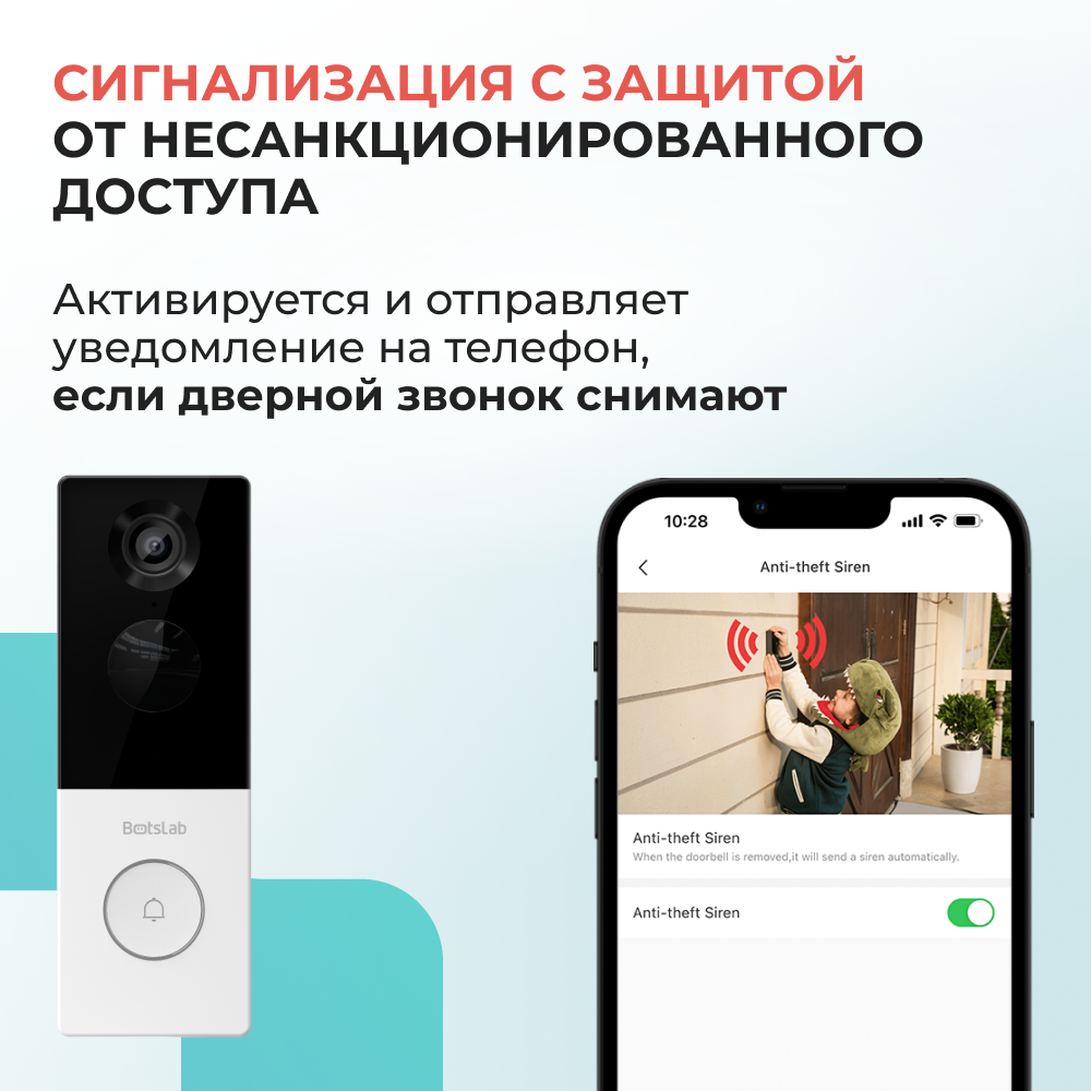 Умный дверной видеозвонок Botslab Video Doorbell R801 - отзывы покупателей  на Мегамаркет | 600013853801