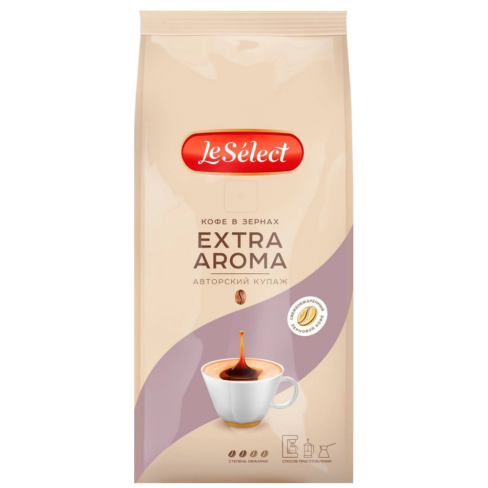 Кофе Le Select EXTRA AROMA натуральный в зернах 1 кг - купить в Лента - Купер, цена на Мегамаркет