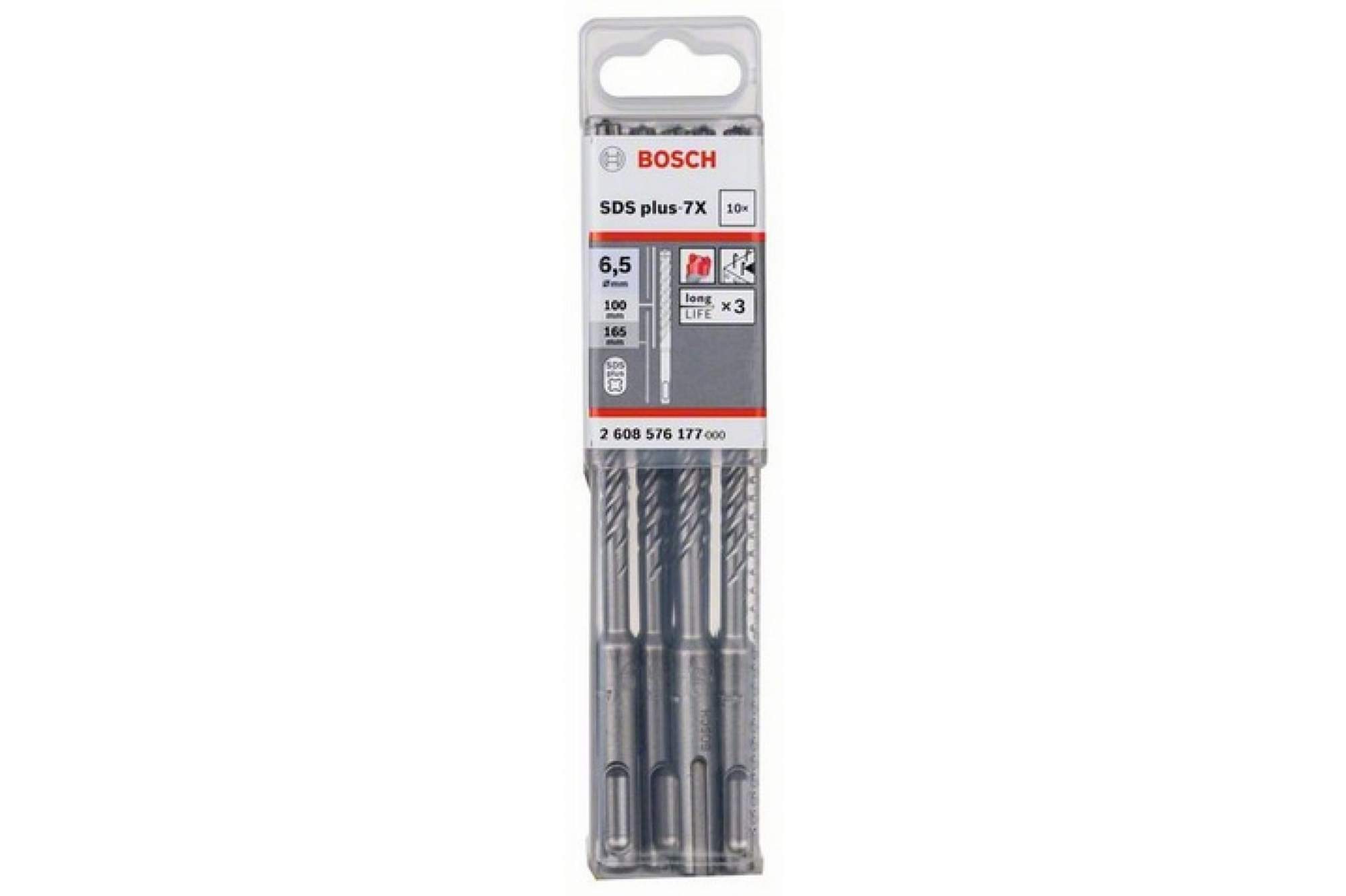 Бур SDS Plus-7X (10 шт; 12x150x215 мм) Bosch 2.608.576.188 купить в  интернет-магазине, цены на Мегамаркет