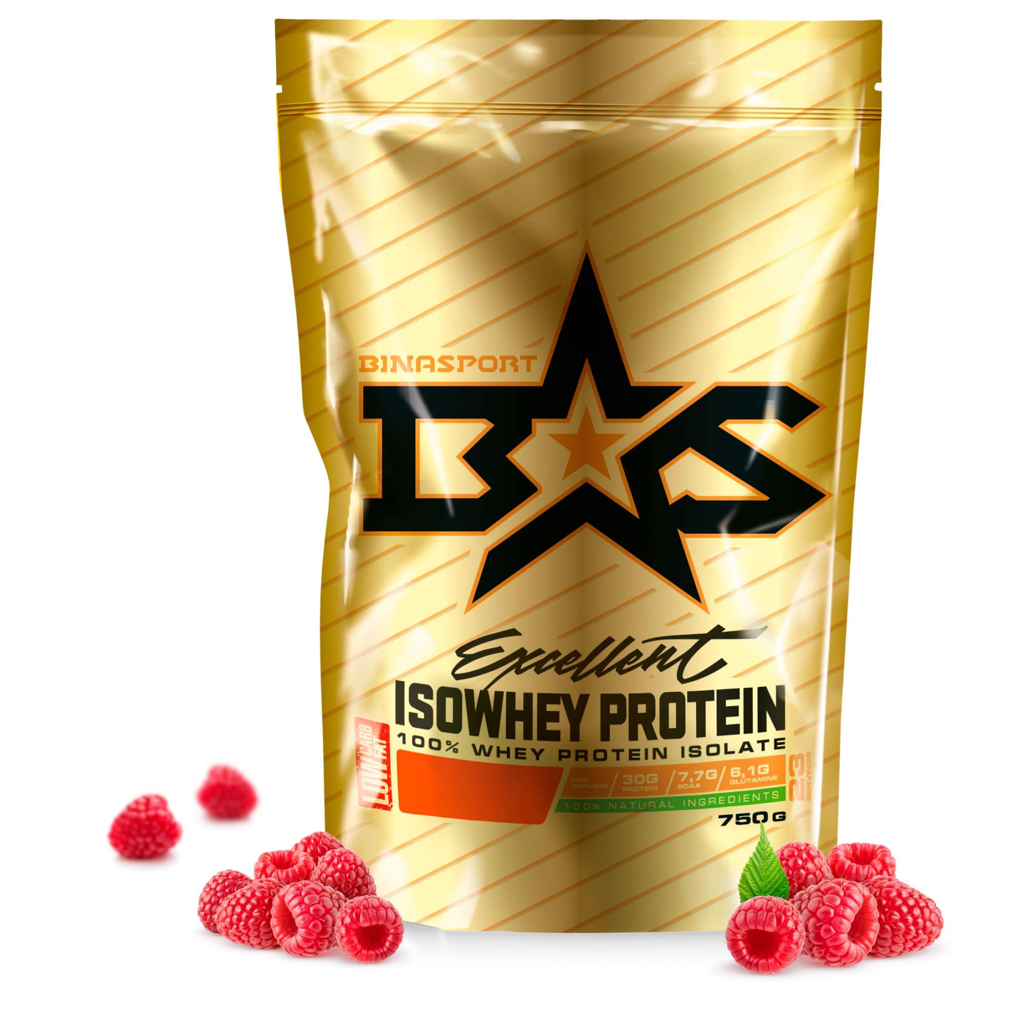 Протеин Binasport Excellent Isowhey Protein, 750 г, raspberry