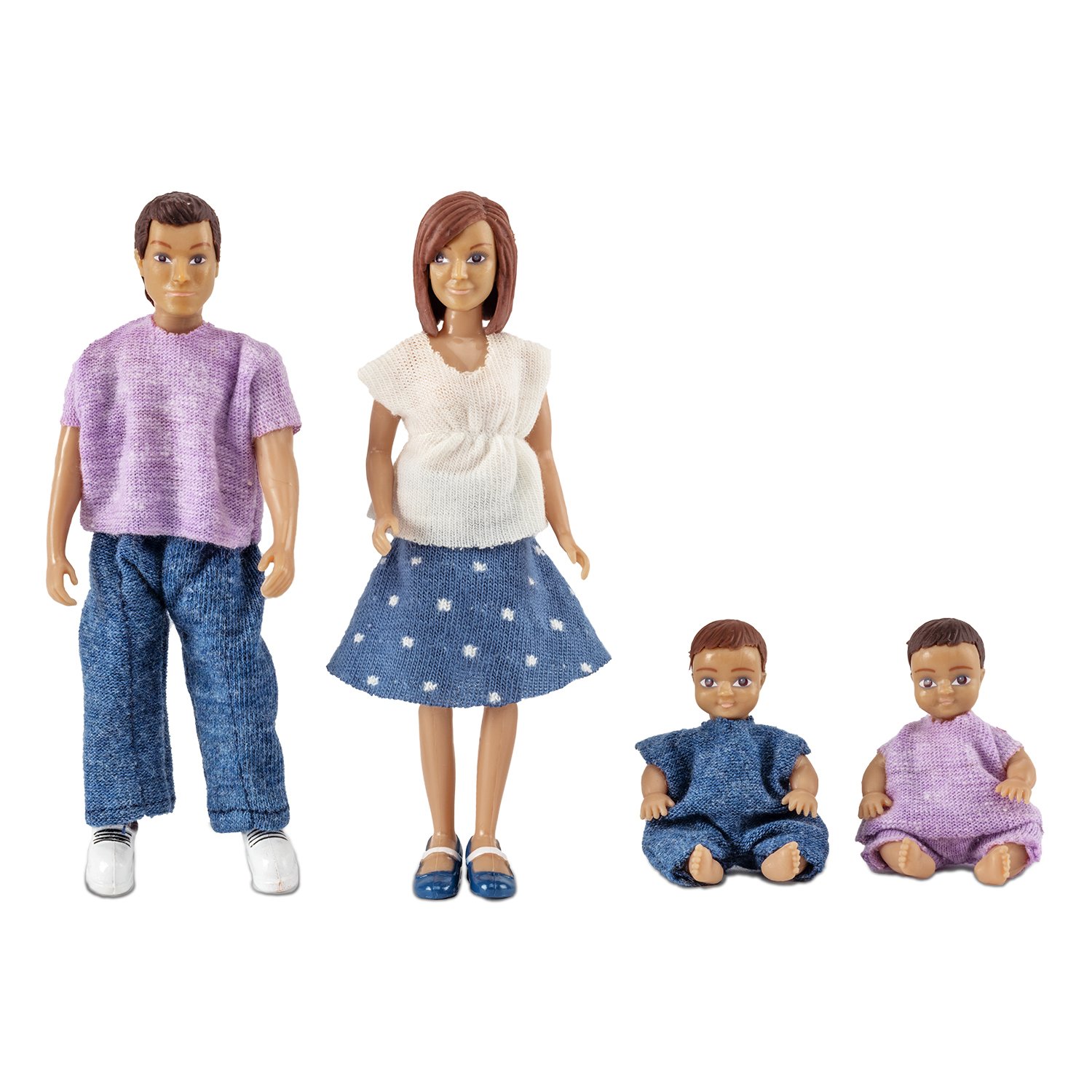 Купить куклы для домика Lundby семья с двумя Малышами LB_60806300, цены на  Мегамаркет