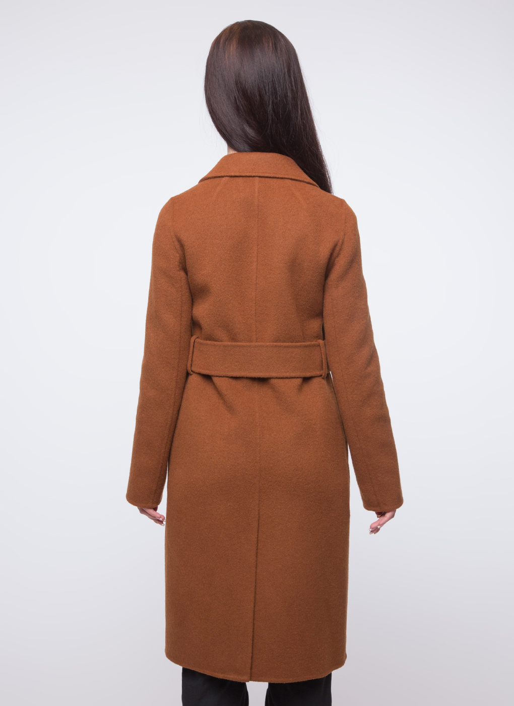 Пальто женское Каляев 38960 коричневое 48 RU