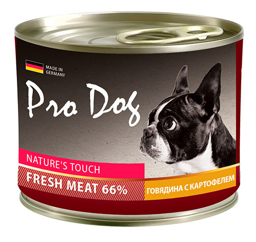 Консервы для собак Pro Dog, говядина, картофель, 200г