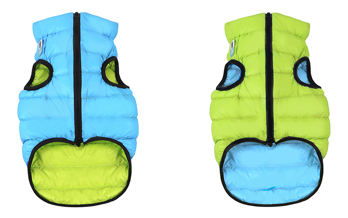 Куртка для собак AiryVest размер S унисекс, зеленый, голубой, длина спины 30 см