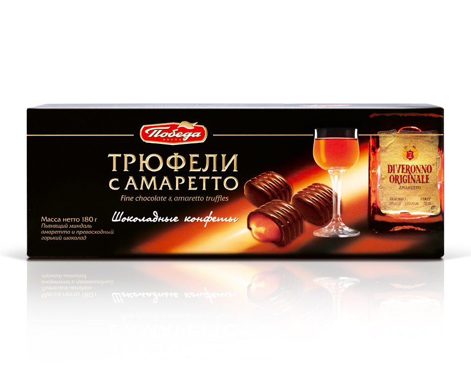 Трюфели Победа Вкуса шоколадные с амаретто 180 г
