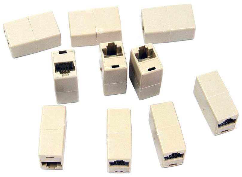 Модули RJ-45 - RJ-45 проходной, кат, 5e, VCOM <VTE7713 >, 10шт в пакете