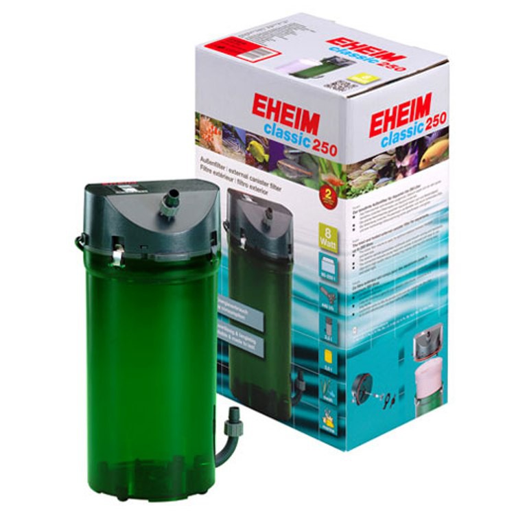 Фильтр для аквариума внешний Eheim Classic 250, 250 л/ч, 8 Вт, с бионаполнителем