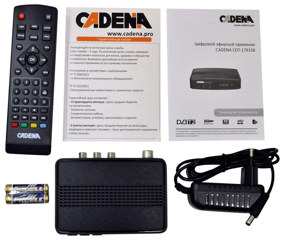 DVB-T2 приставка Cadena CDT-1791SB Black - отзывы покупателей на  маркетплейсе Мегамаркет | Артикул: 100024516120