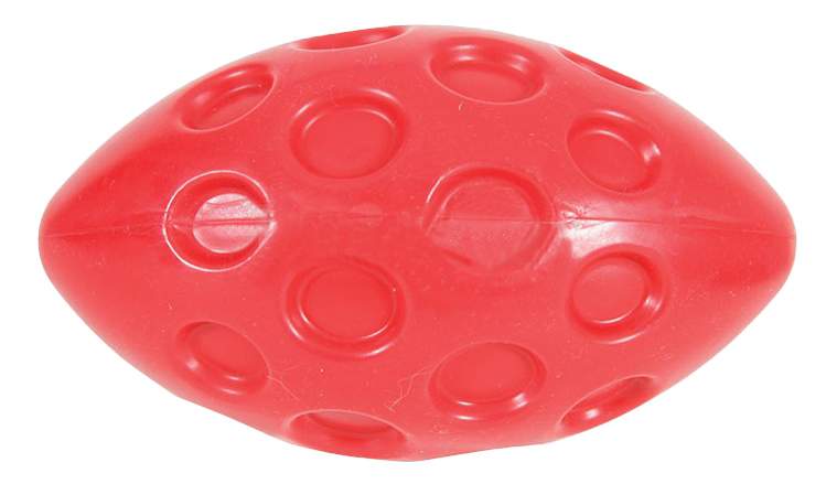 Жевательная игрушка для собак ZOLUX Мяч для регби, красный, 14 см