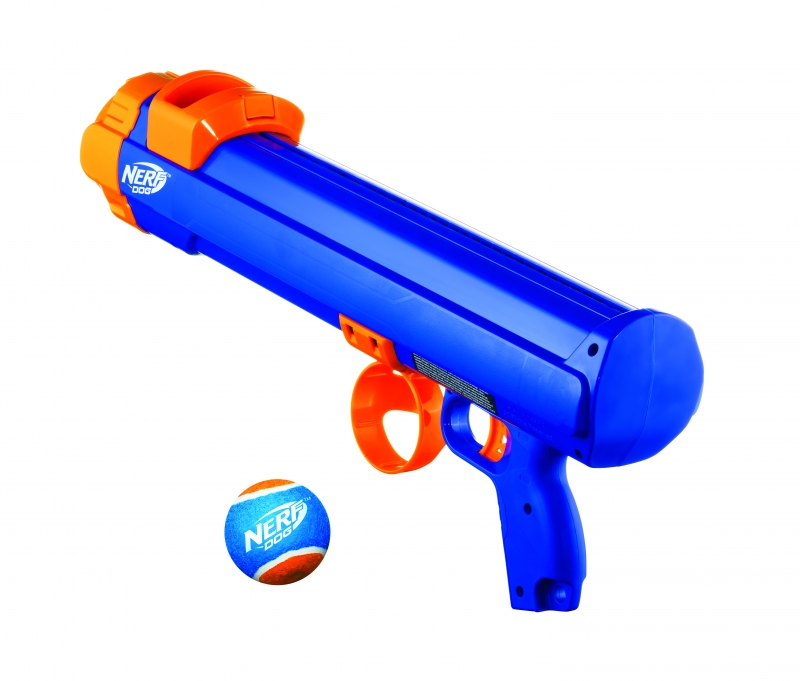 Запускатель мячей для собак NERF Tennis Ball Blaster, синий, длина 50 см