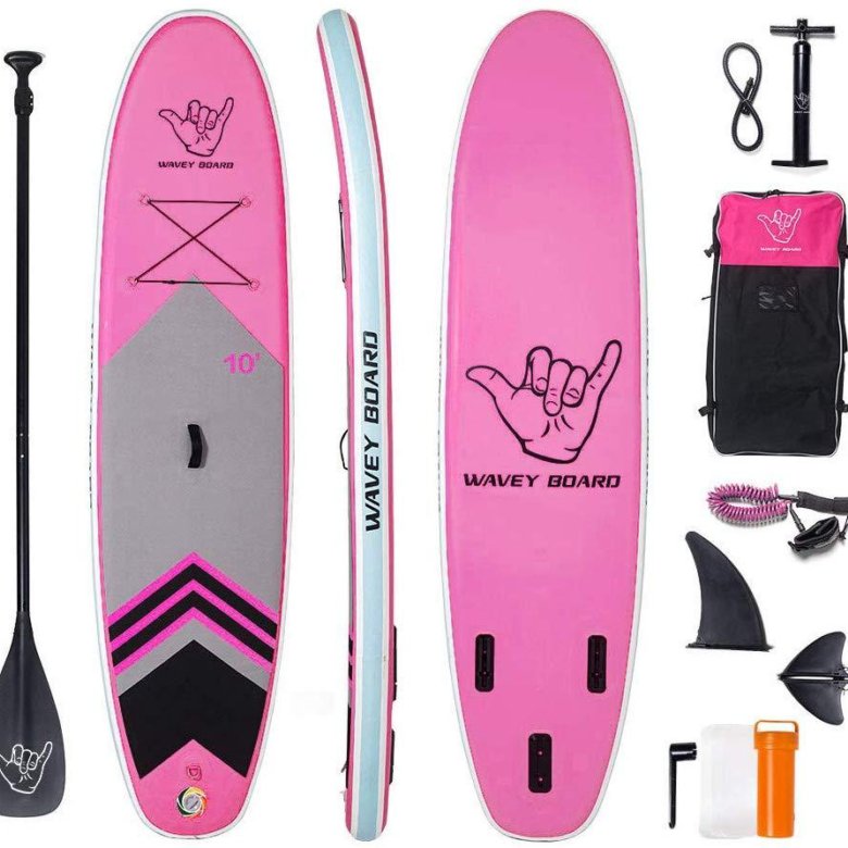 SUP-борд WAVEY BOARD 10", 305x81x15 см, до 180 кг, в комплекте - купить в Москве, цены на Мегамаркет | 600018459420