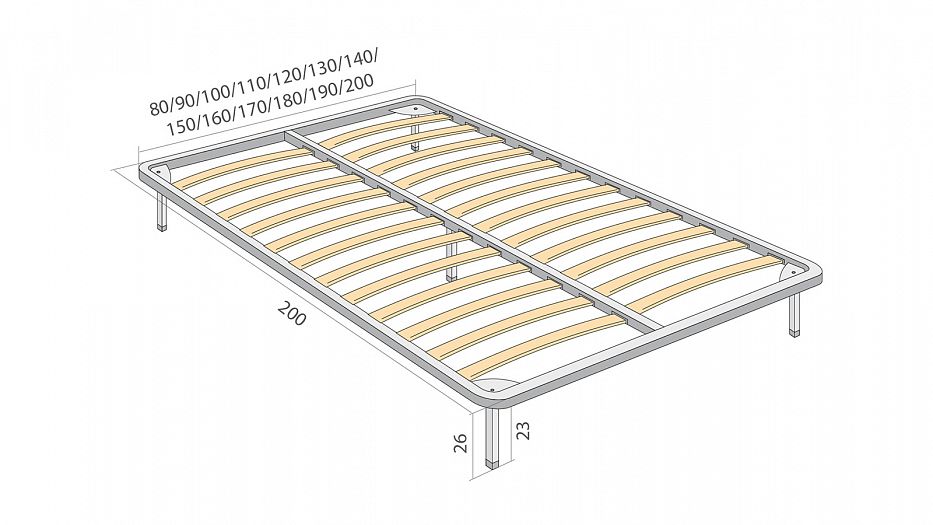 Основание для кровати без ламелей