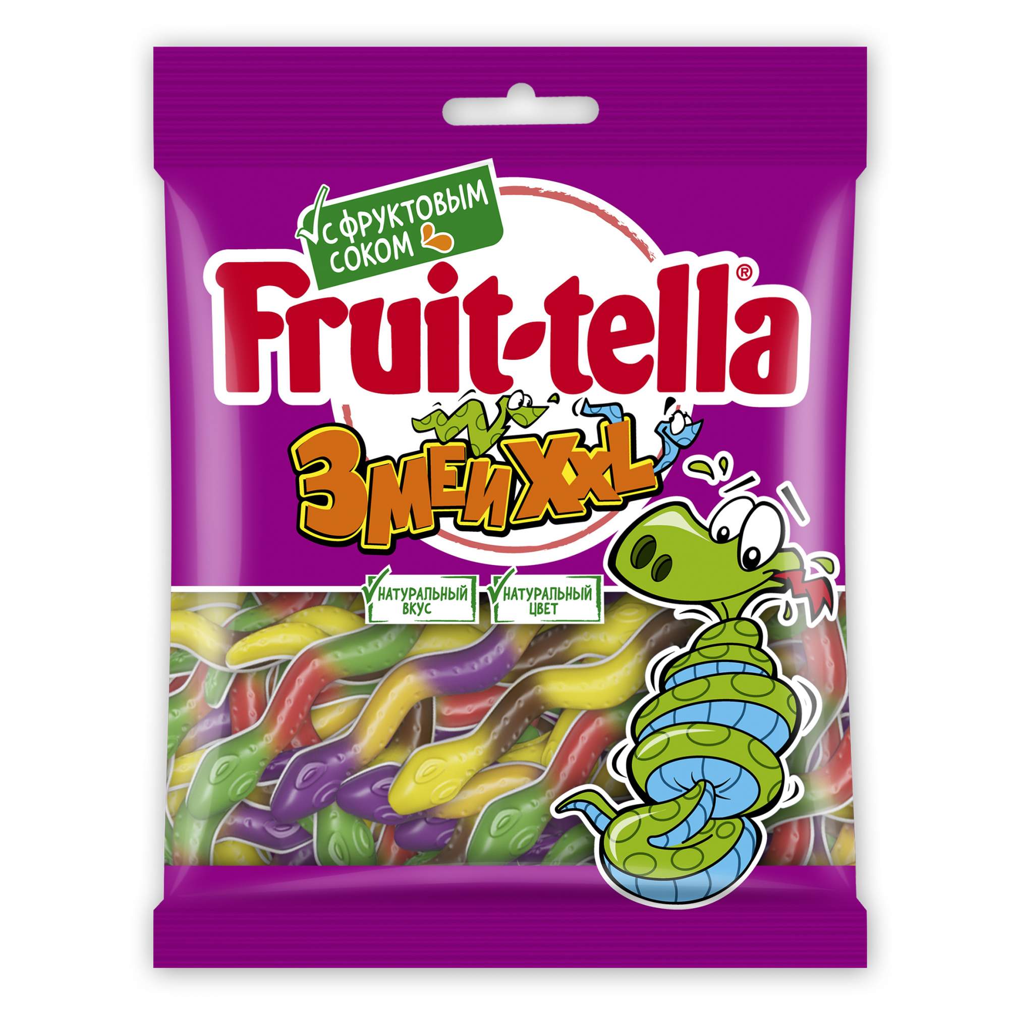 Мармелад жевательный Fruit-tella змеи xxl с фруктовым соком 70 г - отзывы  покупателей на маркетплейсе Мегамаркет | Артикул: 100023344020