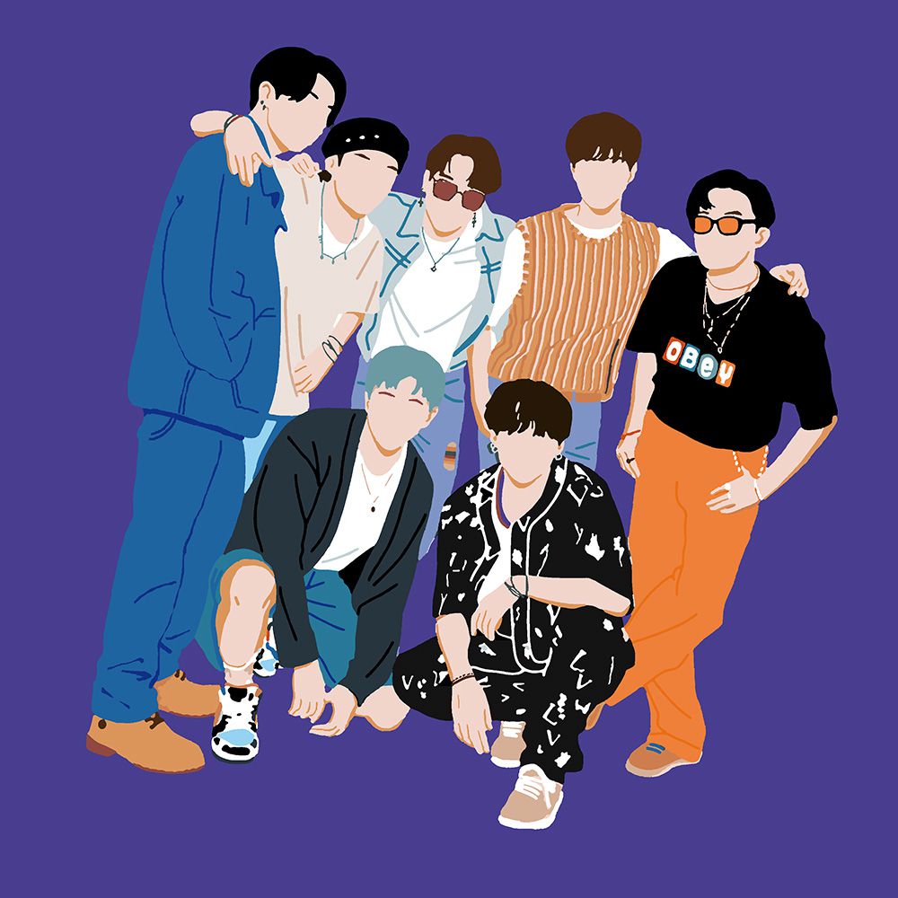 Картина по номерам bts
