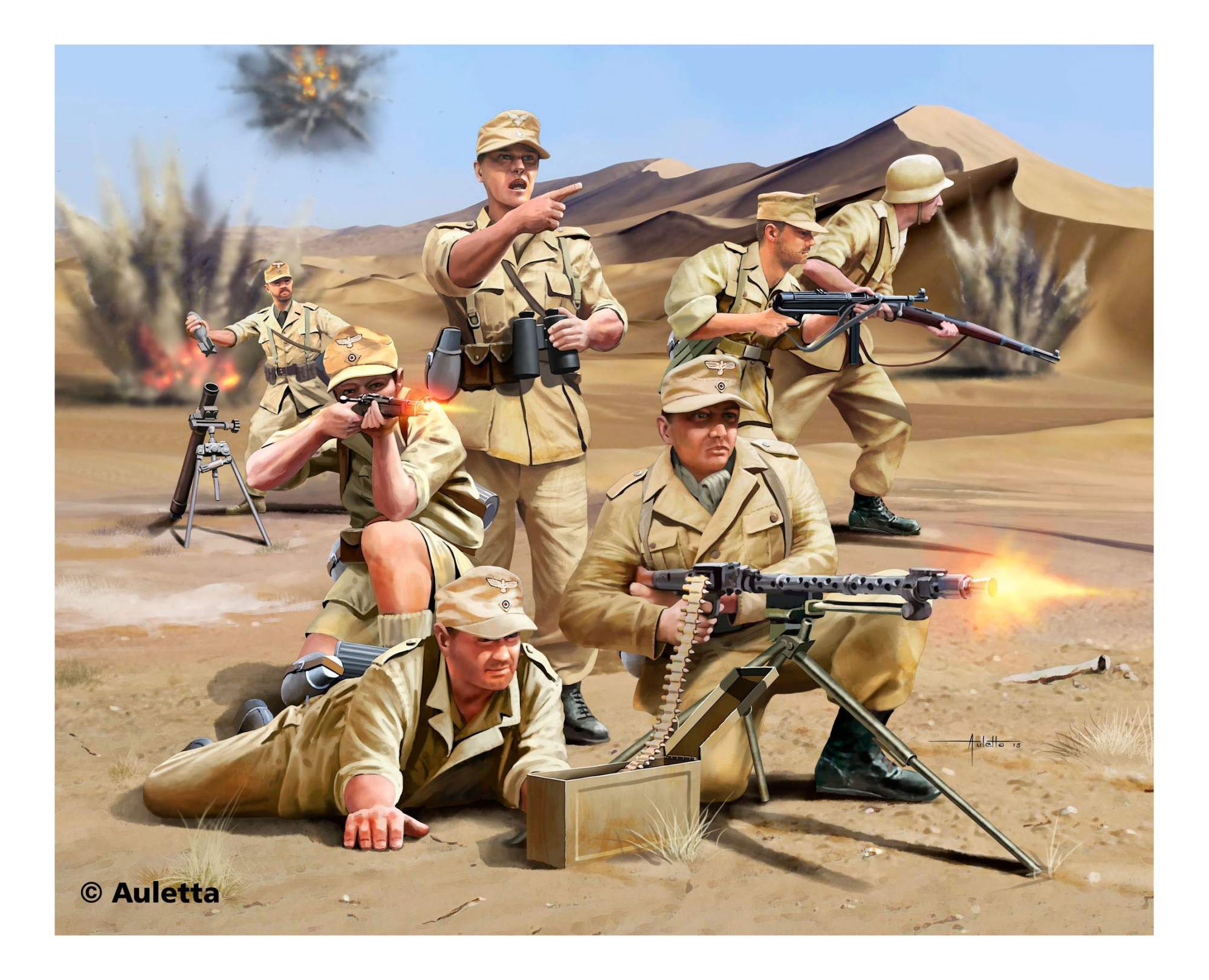 Африканский корпус. Солдатики German Afrika Korps. Солдатики Revell 1/35. 02616 Revell 1/76 German Africa Corps WWII. Солдат вермахта в Африке.