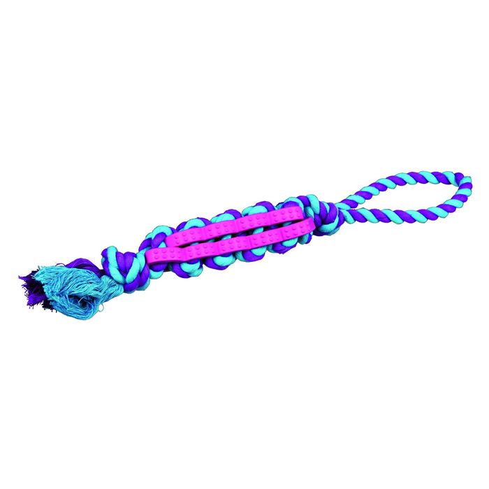 Грейфер для собак TRIXIE Denta Fun Узлы на веревке, разноцветный, 4х37 см