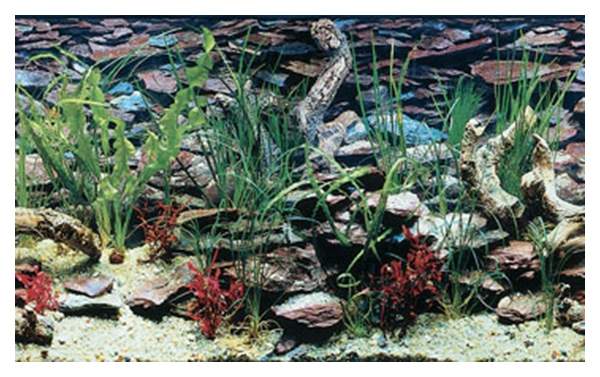 Фон для аквариума Penn-Plax Камни, винил, 100x50 см