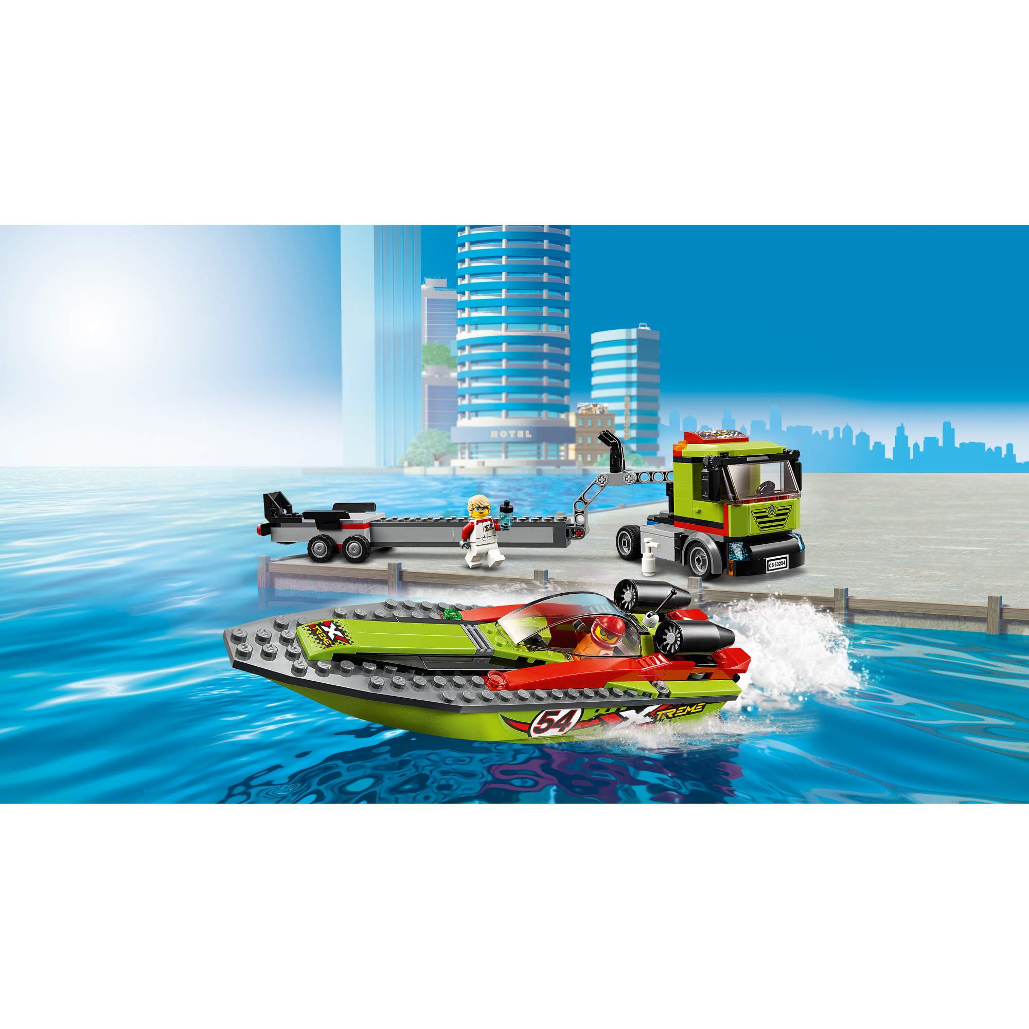 Конструктор LEGO City Great Vehicles 60254 Транспортировщик скоростных катеров