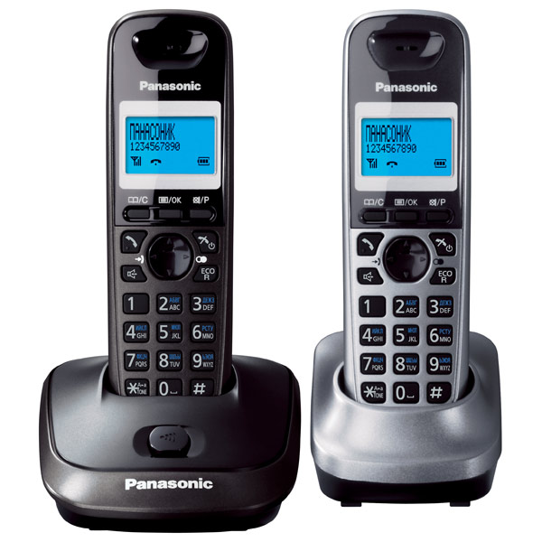 DECT телефон Panasonic KX-TG2512RU2 черный, серый, купить в Москве, цены в интернет-магазинах на Мегамаркет