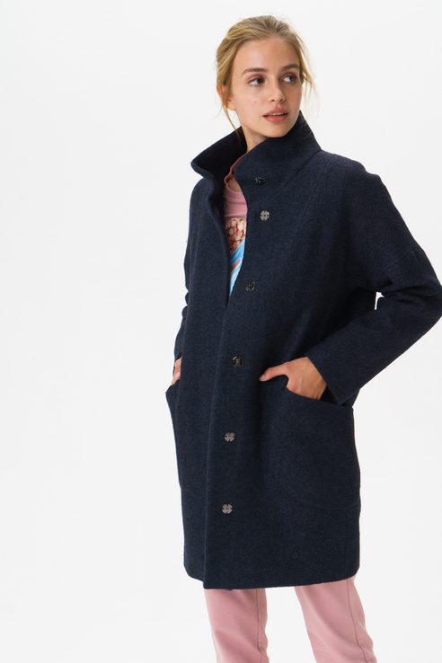 Пальто женское ElectraStyle С3У-7007/1-138 синее 42 RU