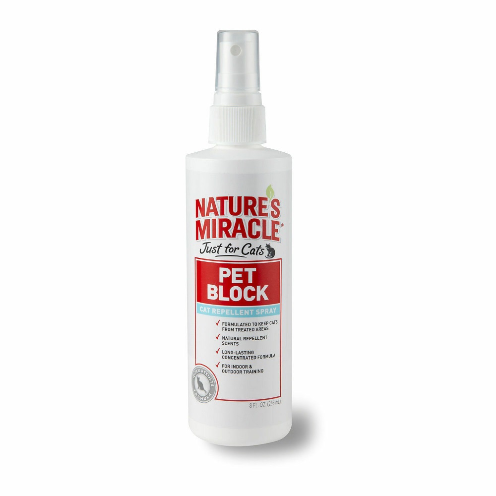 Спрей отпугивающий для кошек Nature’s Miracle Pet Block Repellent, 236 мл