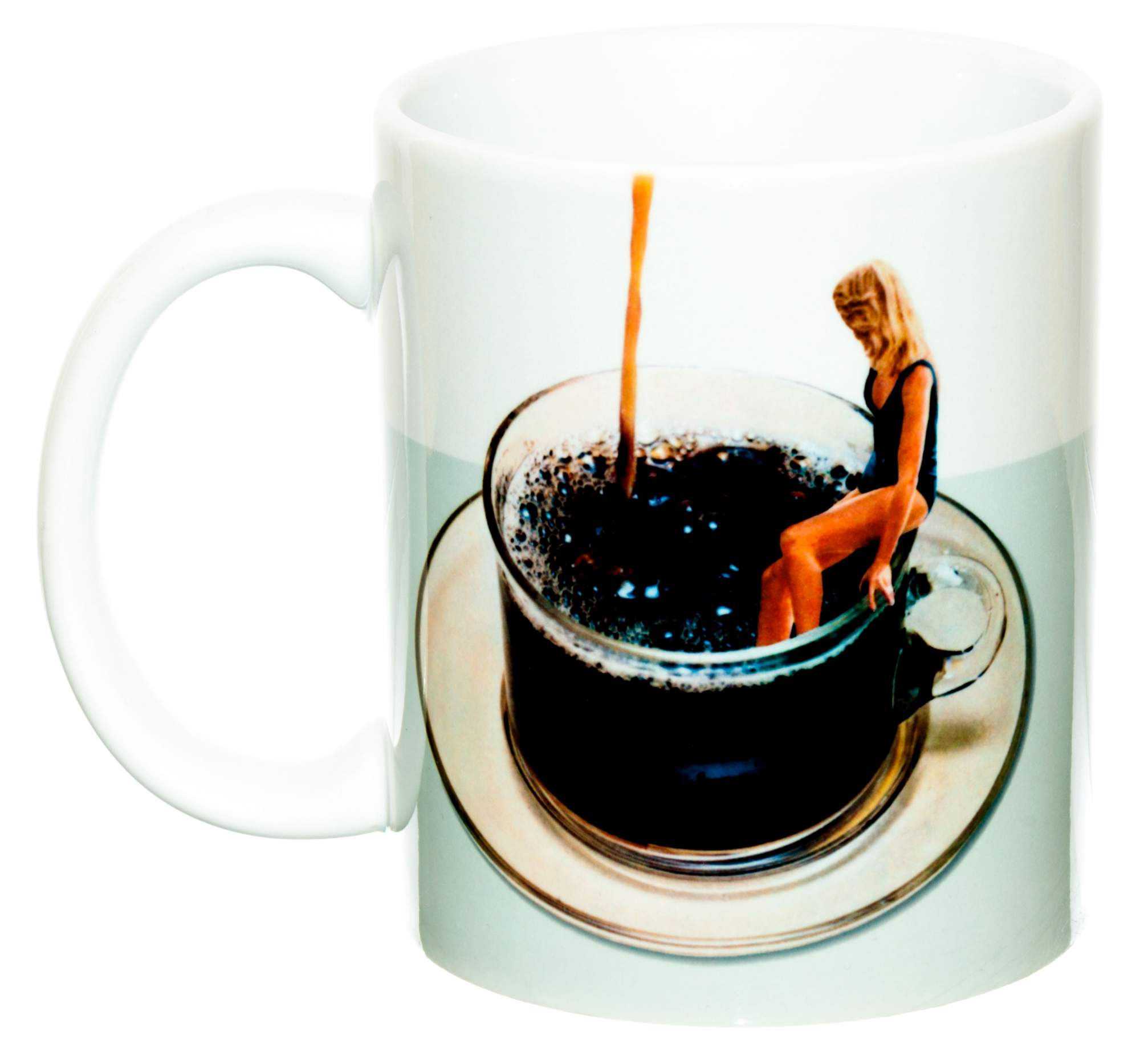 Керамическая кружка 3Dollara Девушка купается в кофе. MUG0265 – купить в  Москве, цены в интернет-магазинах на Мегамаркет