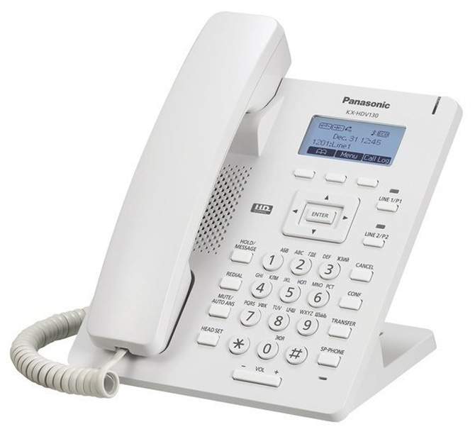 Проводной SIP-телефон Panasonic KX-HDV130RU White