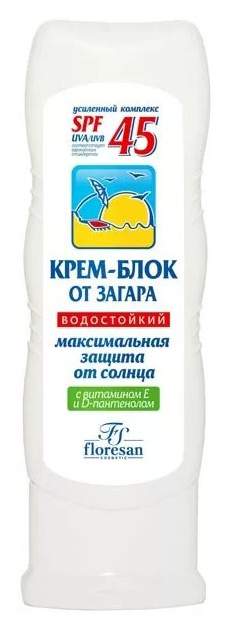 Крем-блок от загара Floresan SPF 45 водостойкий 125 мл - купить в Фабрика Успеха, цена на Мегамаркет