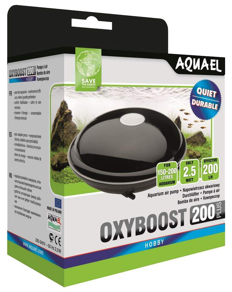 Компрессор для аквариума Aquael Oxyboost 200 plus двуканальный, 200/3,33