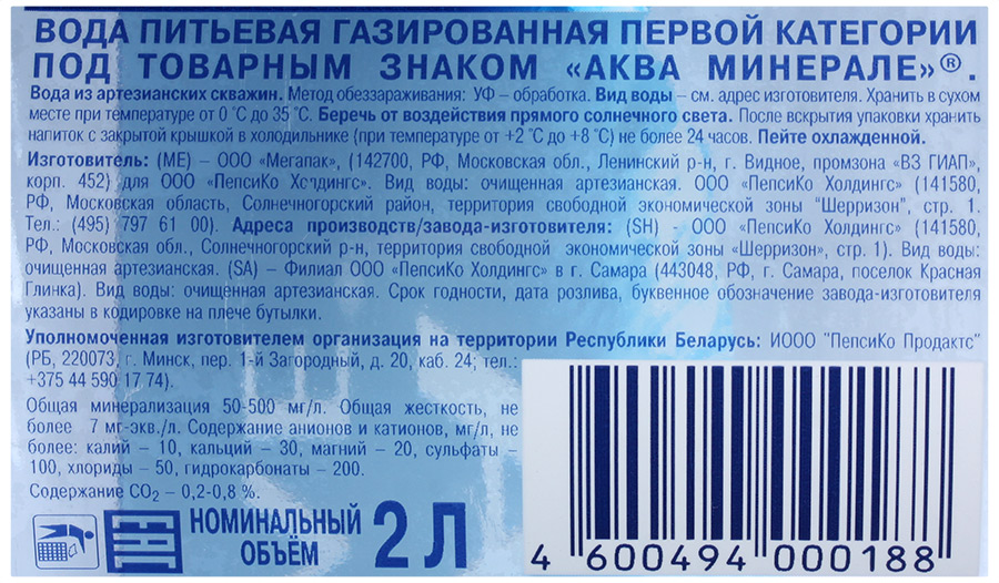 Срок годности газировки