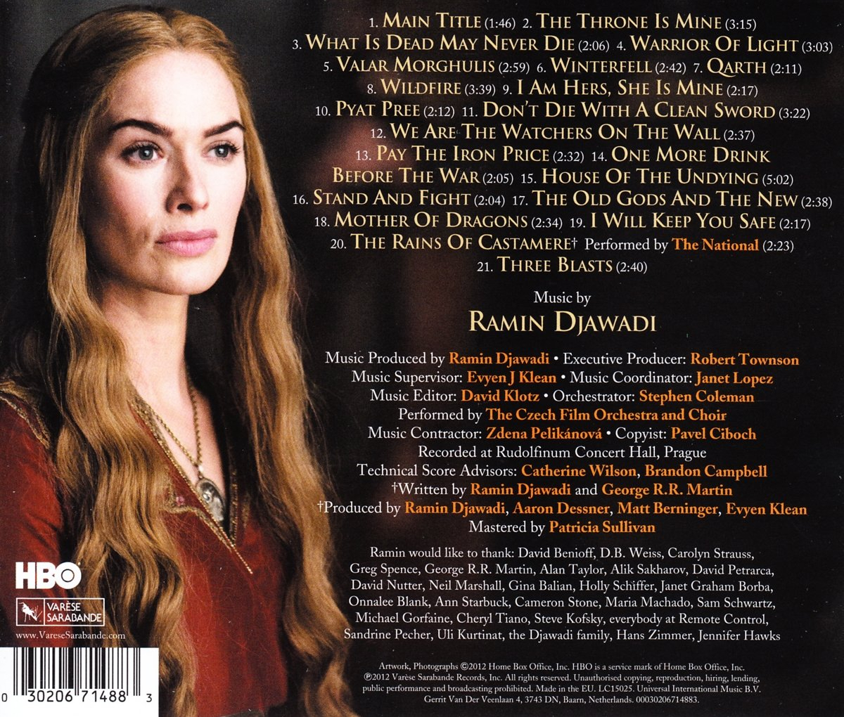 Soundtrack Ramin Djawadi: Game Of Thrones, Season 2 (CD) - купить в Москве,  цены на Мегамаркет