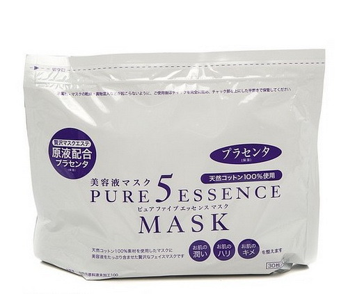 Маска для лица JAPAN GALS Pure 5 Essential с плацентой 30 шт