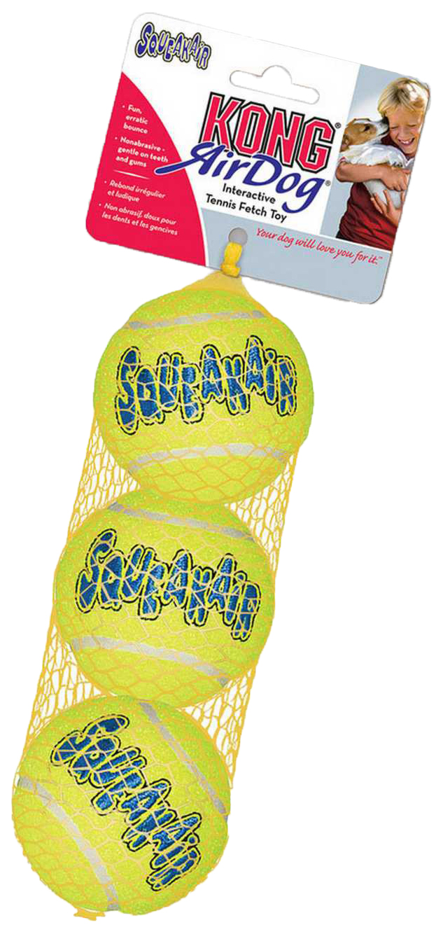 Апорт для собак KONG Теннисный мяч, желтый, длина 6 см, 3 шт
