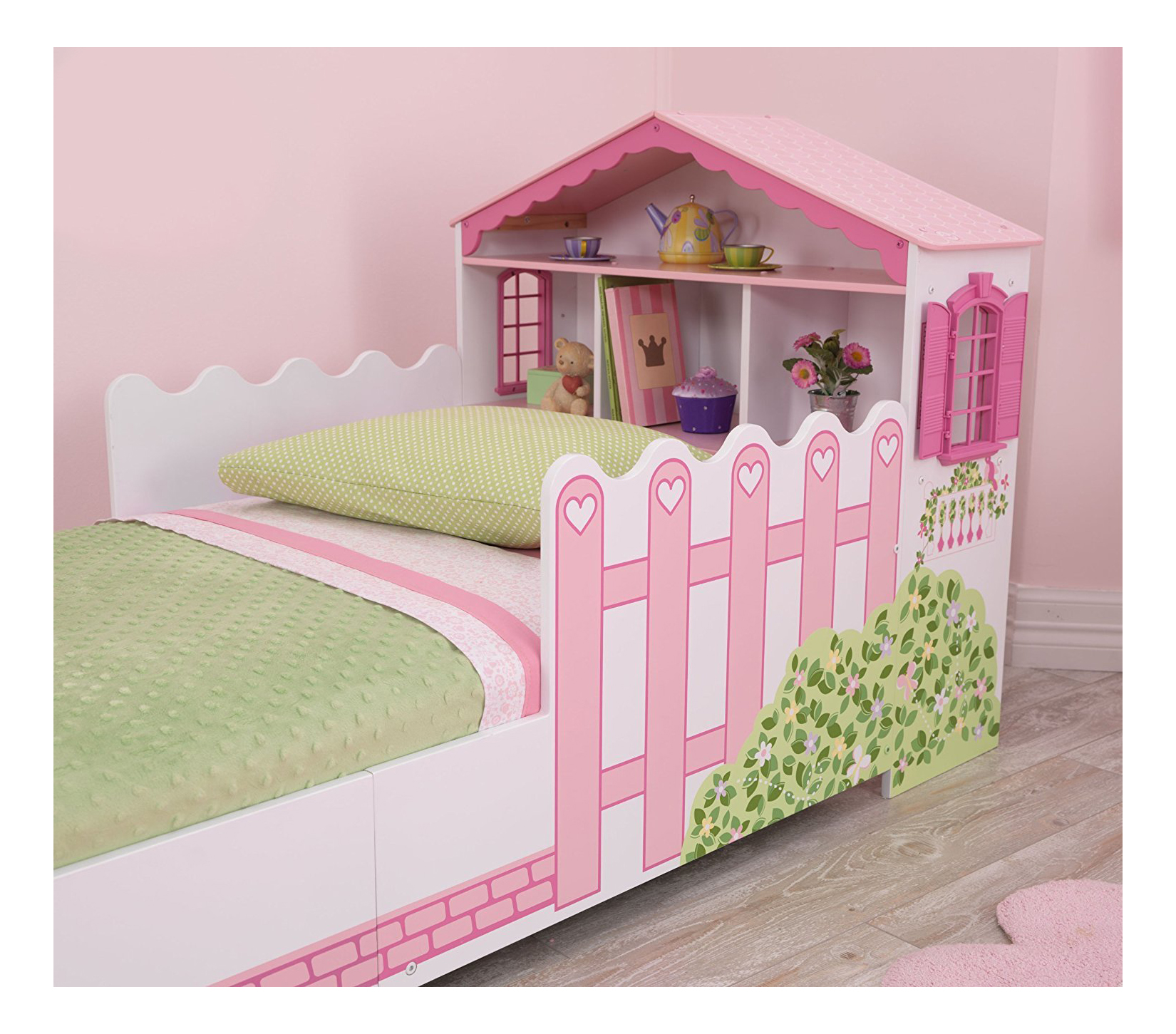 Мебель для кукольного домика Огонек Кроватка с постельным бельем С-1425