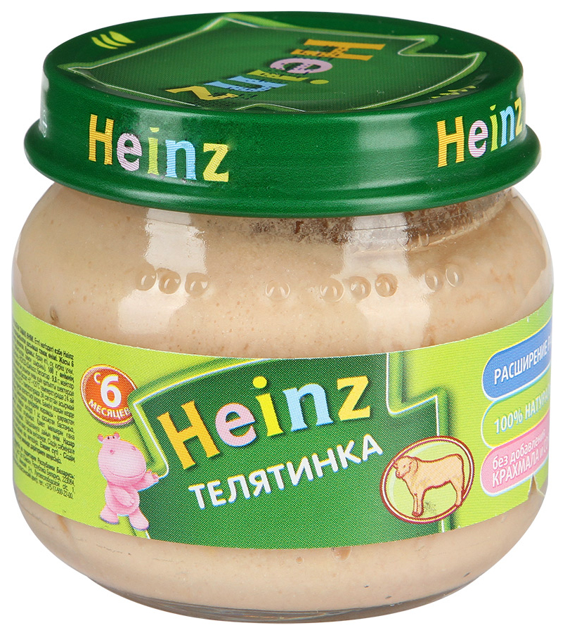 Пюре мясное Heinz Телятинка с 6 месяцев 80 г, 1 шт.
