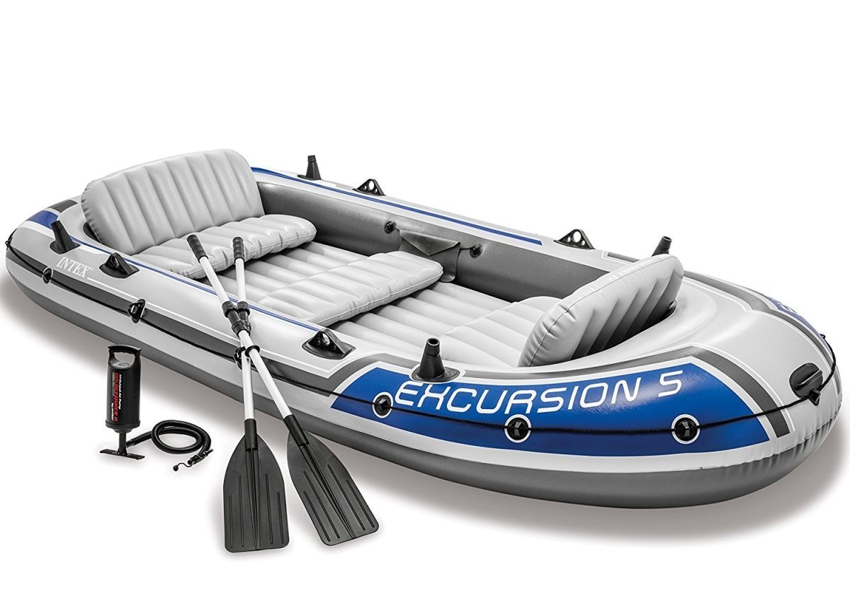 Лодка для рыбалки Intex Excursion 5 Set 3,66 x 1,68 м grey - характеристики и описание на Мегамаркет | 100023599225