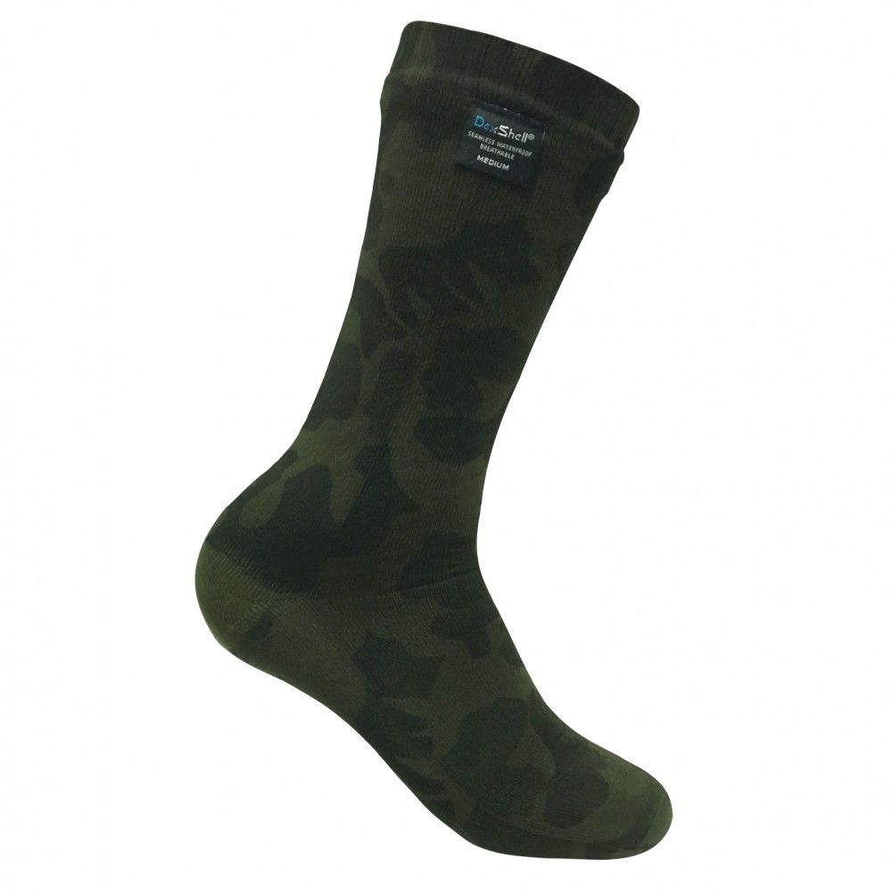 Носки DexShell Waterproof Camouflage зеленые; серые S
