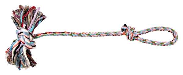 Грейфер для собак TRIXIE Denta Fun Веревка с узлом и петлей, разноцветный, 70 см