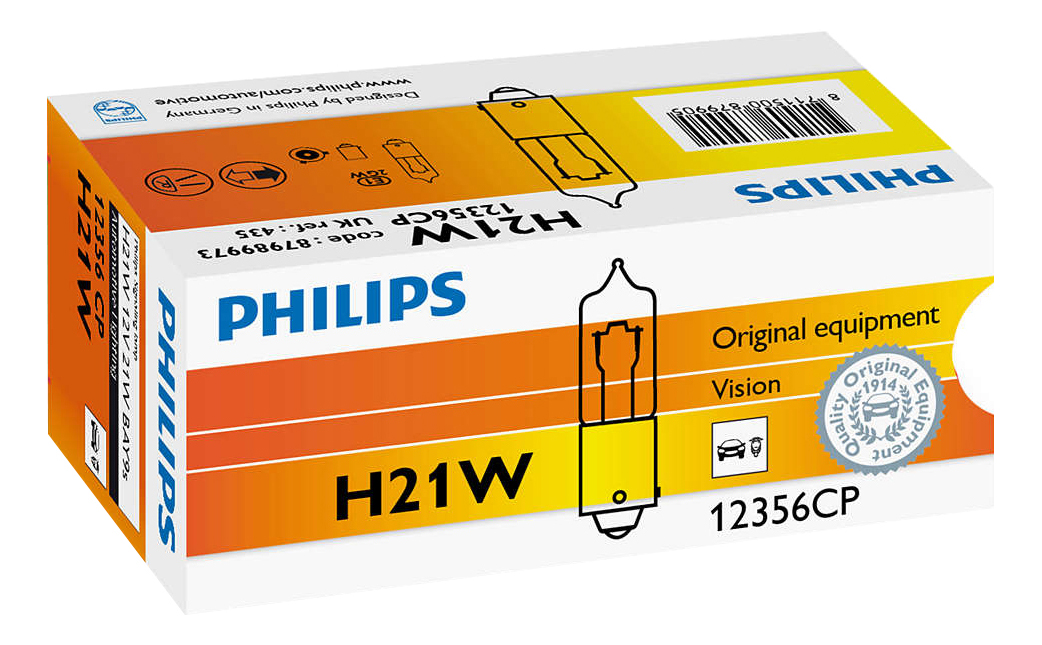 Лампа PHILIPS Vision 21W bAY9s 12356CP