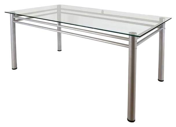 Кухонный стол Мебелик 78х140х80 см, серебристый