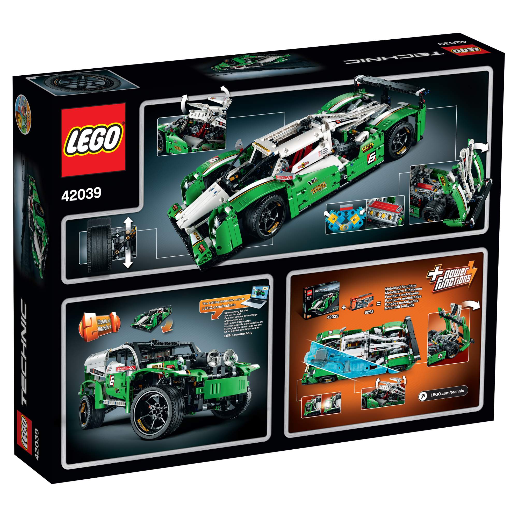 Купить конструктор LEGO Technic Гоночный автомобиль (42039), цены на  Мегамаркет | Артикул: 100000075625