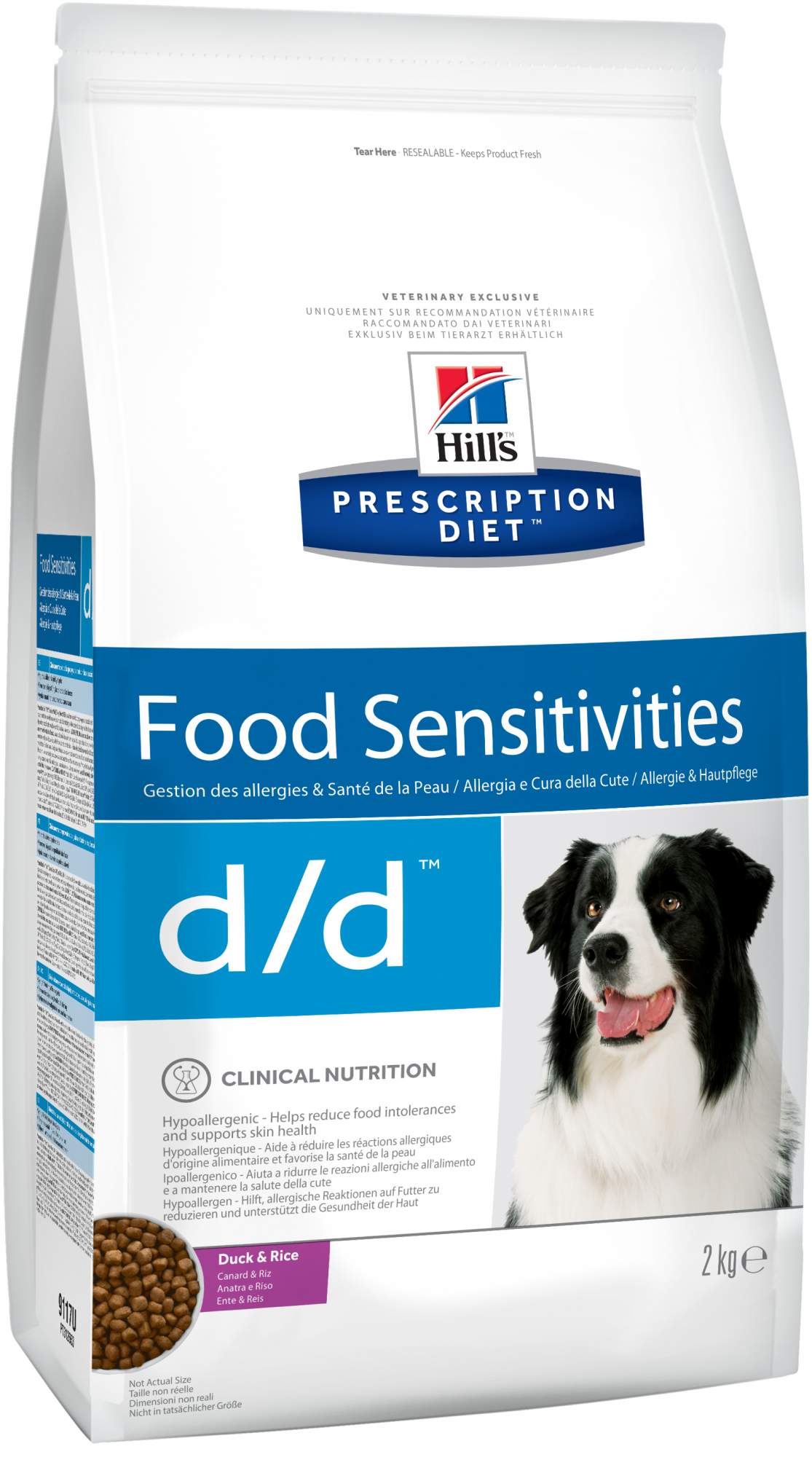 Сухой корм для собак Hill's Prescription Diet d/d Food Sensitivities, утка, 2кг