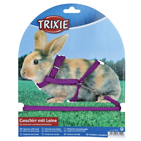 Поводок и шлейка TRIXIE для кроликов, в ассортименте, 8мм