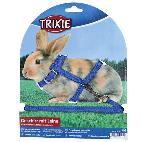 Поводок и шлейка TRIXIE для кроликов, в ассортименте, 8мм