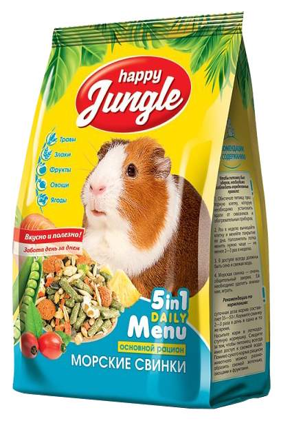 Корм для морских свинок Happy Jungle витаминизированный 0.4 кг 1 шт