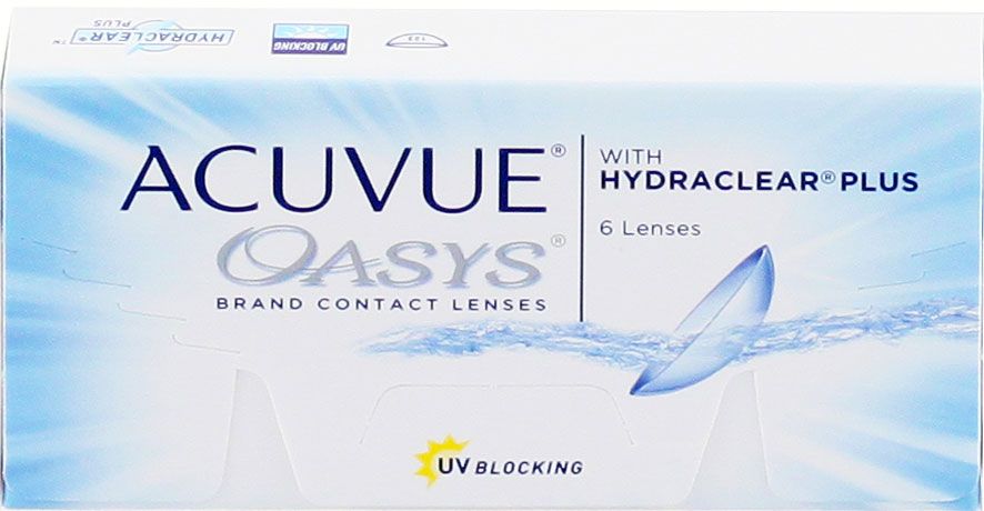 Контактные линзы Acuvue Oasys with Hydraclear Plus 6 линз R 8,8 -8,50